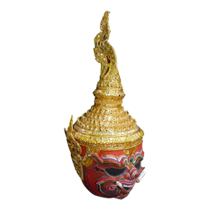 Tim Yip Original Sculpture Mask Oscar Winner Broadway King & I Prop Asian Art Demon Headpiece