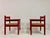 Red Set of Italian Red Armchairs with Rush Seats, 1960s For Sale - Image 8 of 17