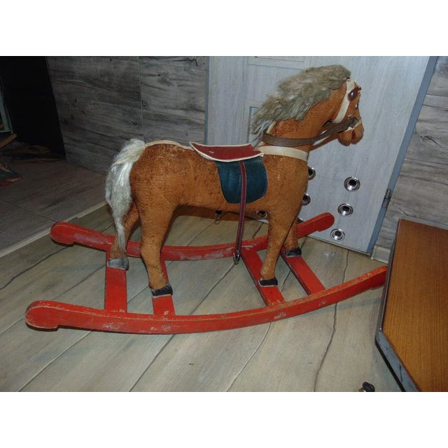 Art Deco Wooden Rocking Horse For Sale - Image 9 of 10