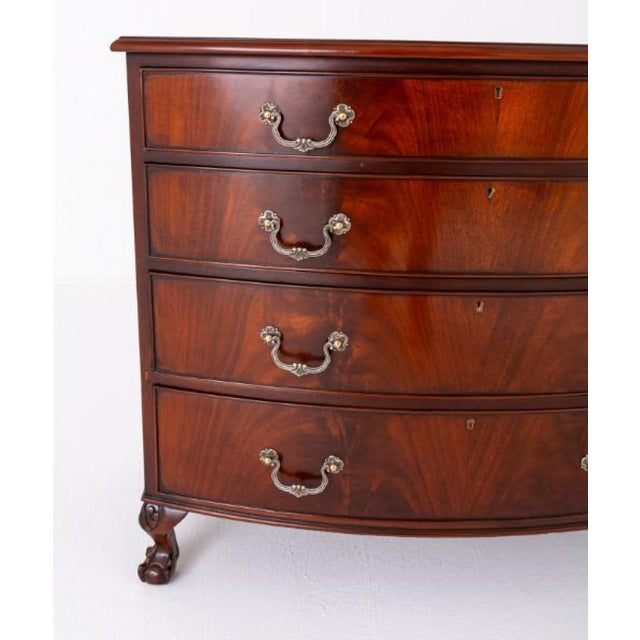 George III Chest Drawers with Bow Front Mahogany, 1920s For Sale - Image 3 of 10
