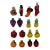 Christmas Is Coming! 16 Pieces- Heavy Glass Christmas Light Covers Ca 1980s For Sale
