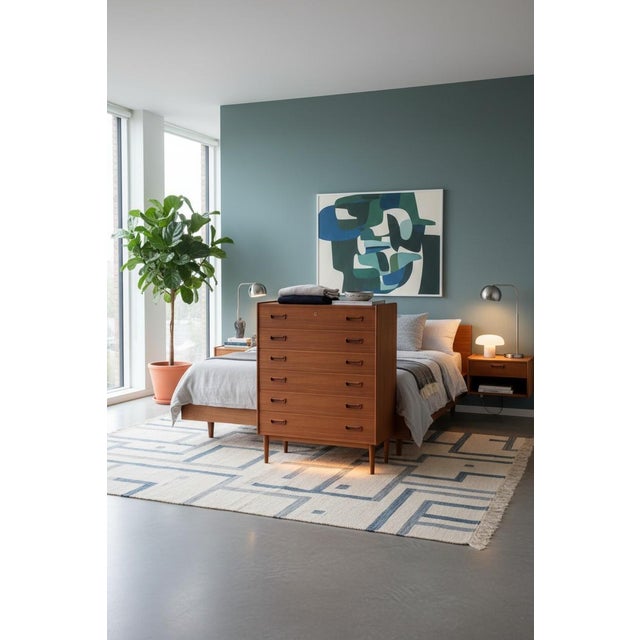Mid-Century Modern Danish Model 130 Chest of Drawers by Gunni Omann for Omann Jun Møbelfabrik, 1960s For Sale - Image 3 of 11