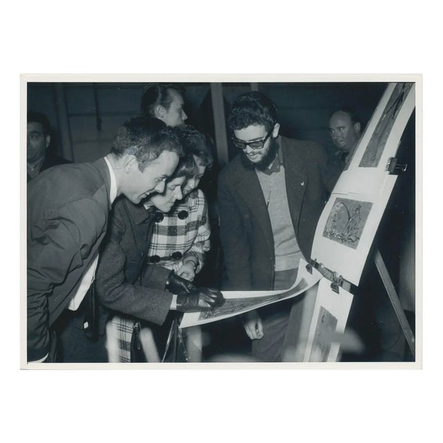 Erich Andres, Observing Art, Montmartre, Paris, France, 1950s, Black & White Photograph For Sale