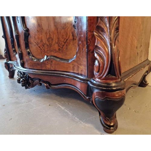 Dutch Carved Cabinet in Walnut For Sale - Image 12 of 14