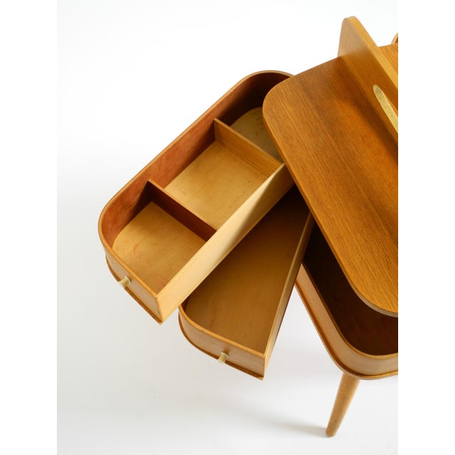 Mid-Century Modern Teak Sewing Box with Hinged Compartments, 1950s For Sale - Image 15 of 18
