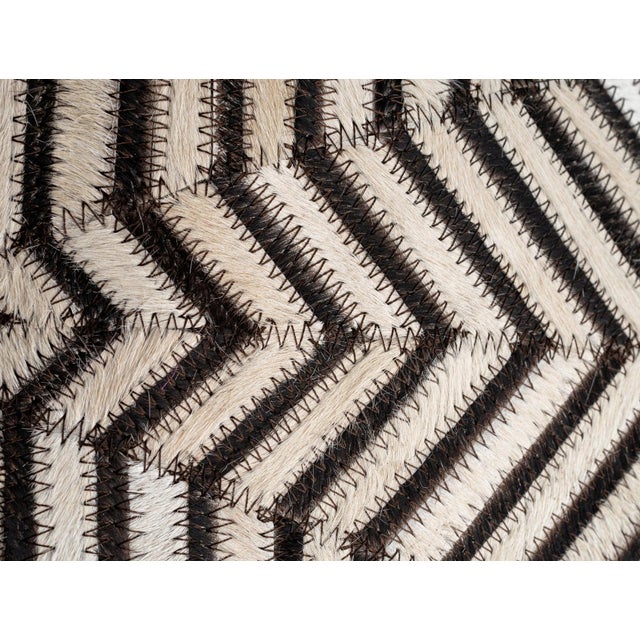 2020s Canvello Genuine Cowhide Leather Decorative Throw Pillow With Feather Down Insert Included For Sale - Image 5 of 7