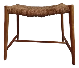 Stool in Straw and Wood, 1960s