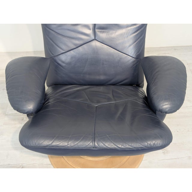 Leather Armchair with Ottoman by Verikon Lund & Paarman, 1960s, Set of 2 For Sale - Image 4 of 18