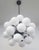 Italian 21st Century Ventiquattro Black Powder Coat Glossy White Murano Sputnik Chandelier by Fabio LTD For Sale - Image 3 of 6