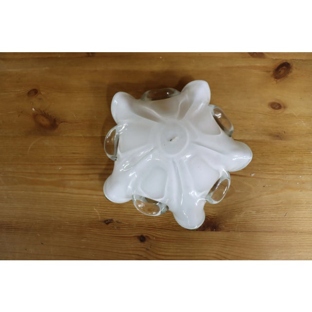 Mid 20th Century Scalloped Murano Glass Dish For Sale - Image 5 of 5