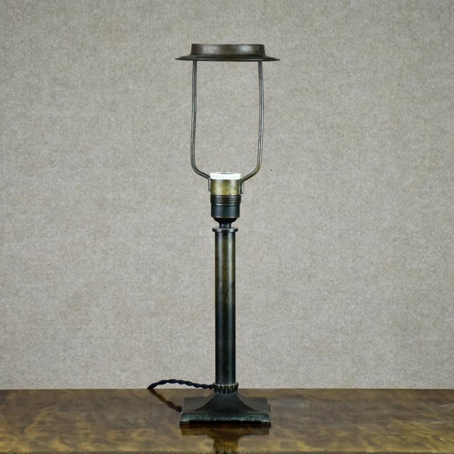 Table Lamp by Hugo Gelin for Ystad Brons, Sweden, 1930s For Sale - Image 4 of 9