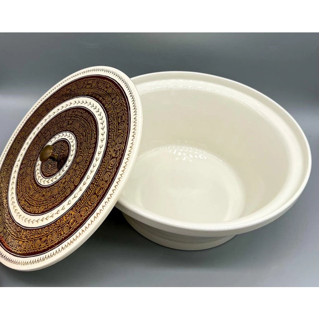 Mid Century Modern Ernest Sohn Cream and Gold Serving/ Baking Dish or