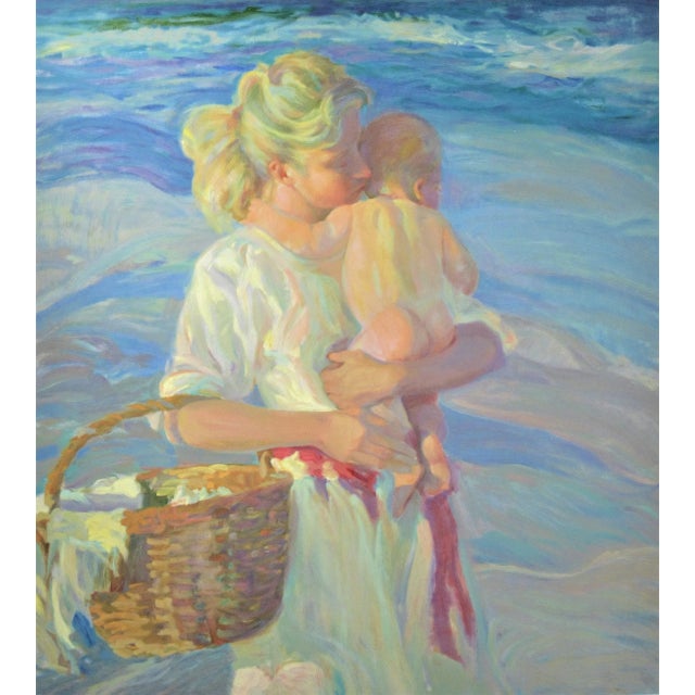 This artwork titled "Cherish One" 1992 is an original color serigraph on heavy Coventry paper by noted American artist...