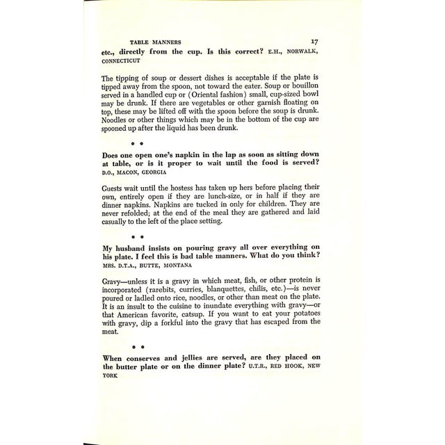 "Amy Vanderbilt's Everyday Etiquette" 1956 Vanderbilt, Amy For Sale In New York - Image 6 of 8