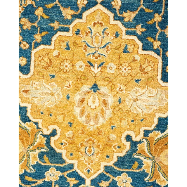 Traditional Mogul, One-of-a-Kind Hand-Knotted Area Rug - Blue, 8' 2" x 13' 3" For Sale - Image 3 of 8