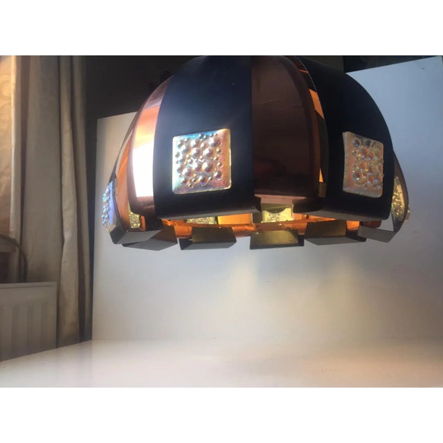 1960s Danish Mid-Century Copper Pendant by Werner Schou for Coronell, 1960s For Sale - Image 5 of 6