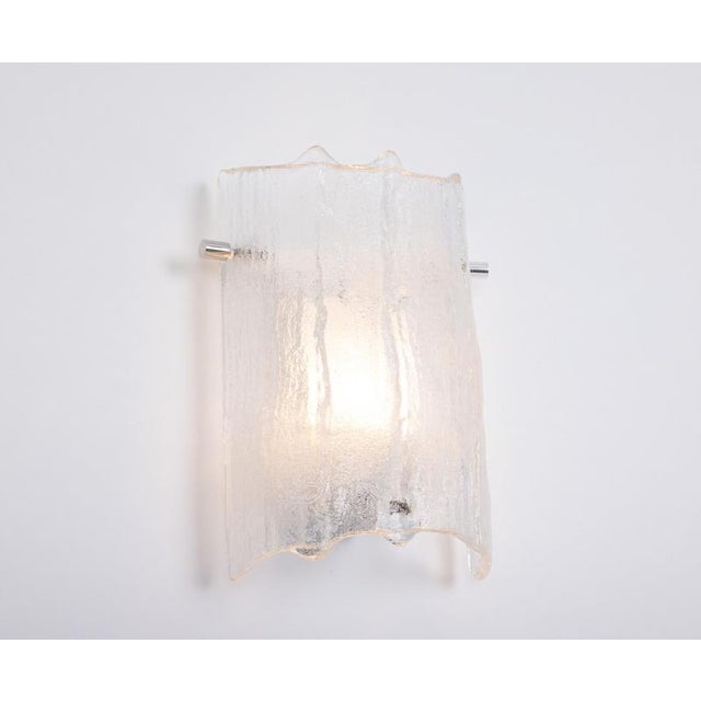 Vintage Murano Ice Glass Vanity Sconces from Kaiser Leuchten, Germany, 1970s, Set of 2 For Sale - Image 10 of 14