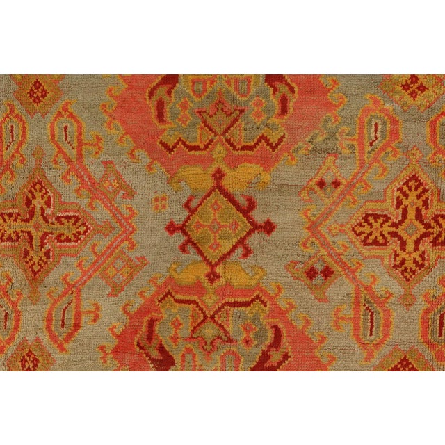 Turkish Antique Turkish Oushak Rug - 12'4'' X 14'5'' For Sale - Image 3 of 12