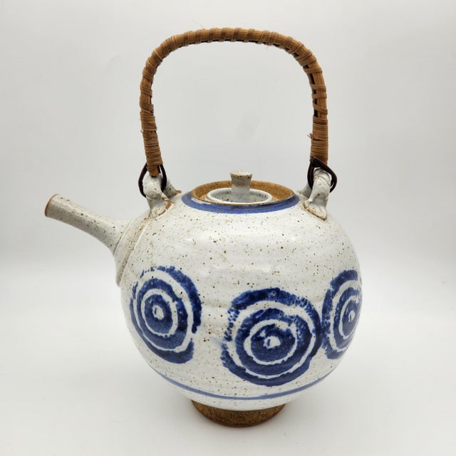 Mid-Century Modern vintage studio pottery tea pot For Sale - Image 3 of 5