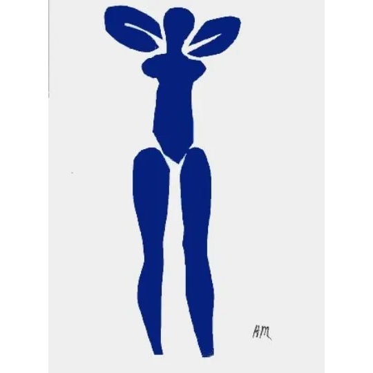 Artist: Henri Matisse Country: France Title: Blue debout Medium: Lithograph Marks: Not signed not numbered Paper Size: 14...