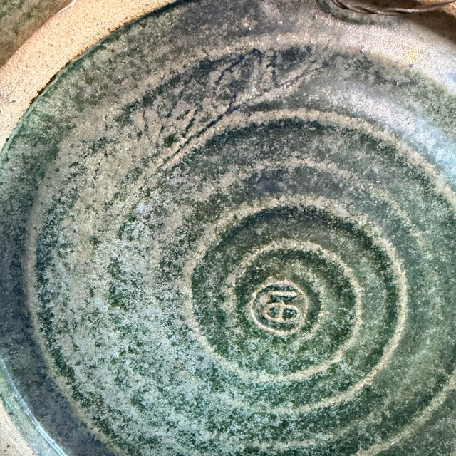 Signed Mid Century Modern Studio Pottery Charger in the Manner of Picasso For Sale In New York - Image 6 of 9