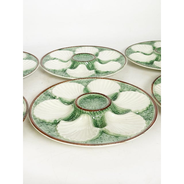 Oyster Plates, France, 1960s, Set of 6 For Sale - Image 9 of 14