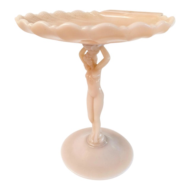 1940s Vintage Art Deco Nude Compote For Sale