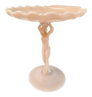 1940s Vintage Art Deco Nude Compote
