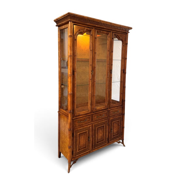 Introduce refined coastal elegance with this exceptional Stanley Furniture china cabinet, beautifully executed in a...