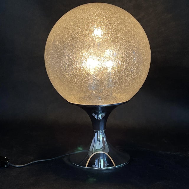 Glass Ball Table Lamp from Doria Leuchten Germany, 1960s For Sale - Image 6 of 9
