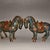 Chinese Pair of Vintage Chinese Cloisonné Tang Horses With Saddles - Turquoise Ground For Sale - Image 3 of 9