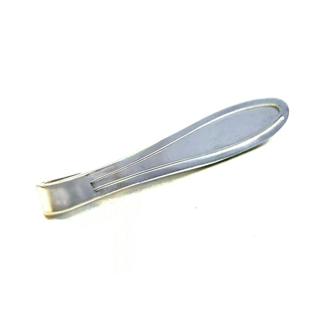 1990s Georg Jensen Estate Money Clip Tie Pin Silver For Sale - Image 11 of 12