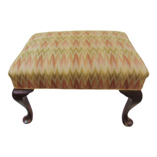 Biggs Queen Anne Mahogany Ottoman For Sale