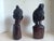 Early 20th Century Exquisite Pair of Iron Wood Carved Shona Male and Female Bust For Sale - Image 4 of 7