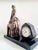 Table Clock with Copper Plated Lady with Greyhound Sculpture from Enrico Lazzar, Italy, 1910s, in Very Good conditions....