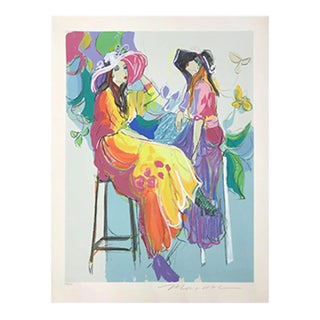 Late 20th Century "Les Coquettes Ii" Serigraph on Paper For Sale