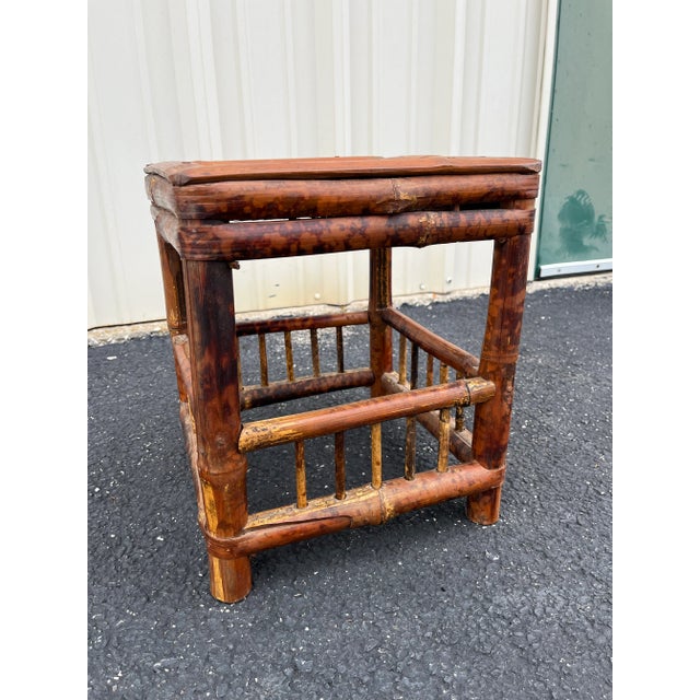 Mid 1900s Asian Dry-Joint Tortoise Bamboo Planter Stand For Sale - Image 12 of 12