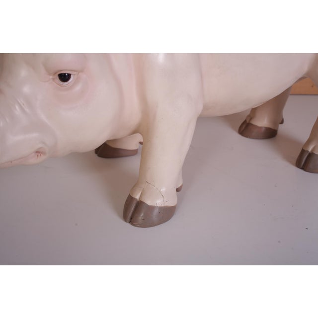Vintage Large Butcher's Pig Shop Display, Former Czechoslovakia, 1980s For Sale - Image 9 of 12