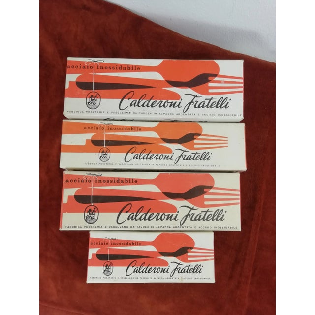 Cutlery Set for 12 by Gio Ponti for Fratelli Calderoni, Italy, 1960s, Set of 54 For Sale - Image 15 of 17