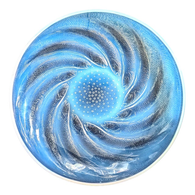 Opalescent Glass Fish No. 1 Plate from René Lalique, France, 1931 For Sale