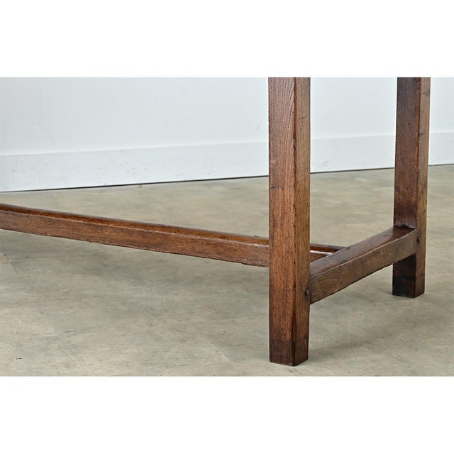 French 19th Century Solid Oak Farm Table For Sale - Image 12 of 16