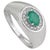Not Yet Made - Made To Order Emerald & Diamond Halo Statement Cocktail Ring in Sterling Silver, Size 8.5 For Sale - Image 5 of 12