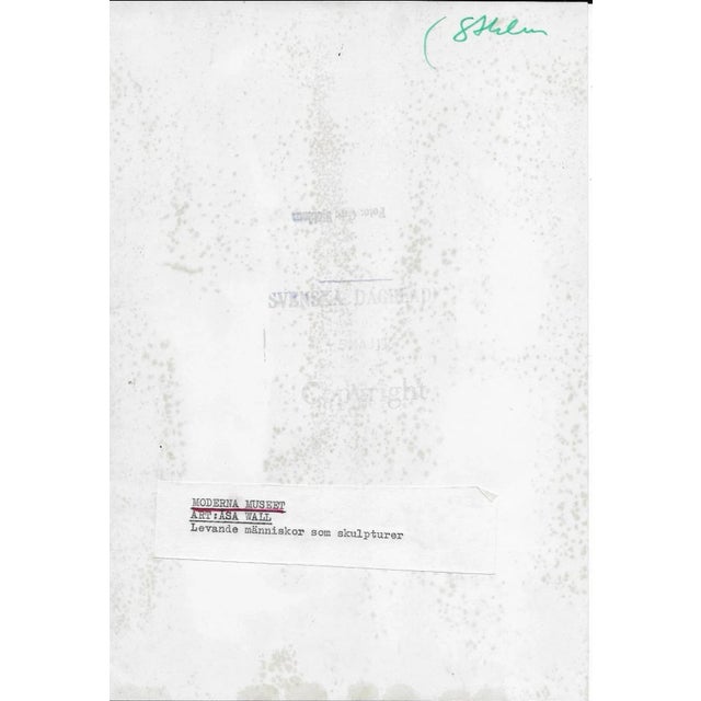 1960s photograph from the Swedish Museum of Modern Art's exhibition of people as living art. Combined shipping available,...