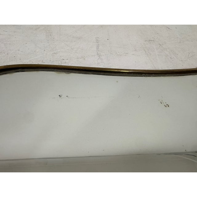 1950s Italian Brass Wall Mirror, 1950s For Sale - Image 5 of 12