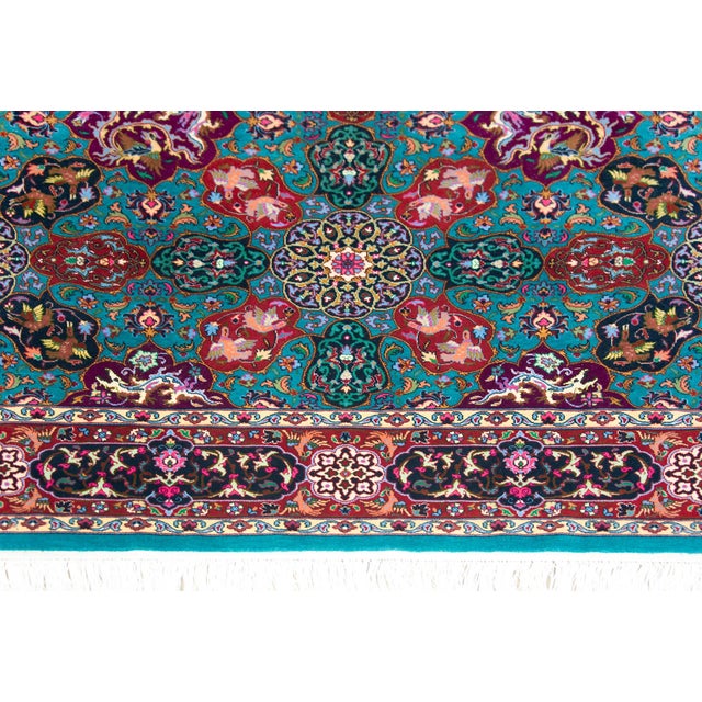 Persian Vintage Persian Tabriz Rug For Sale - Image 3 of 16