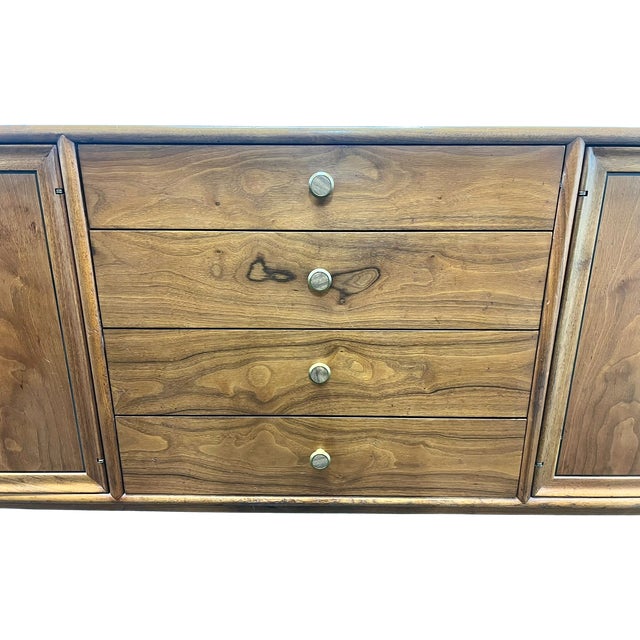 1950s Mid Century Modern Kipp Stewart for Drexel Declaration Walnut Credenza Buffet For Sale - Image 12 of 18