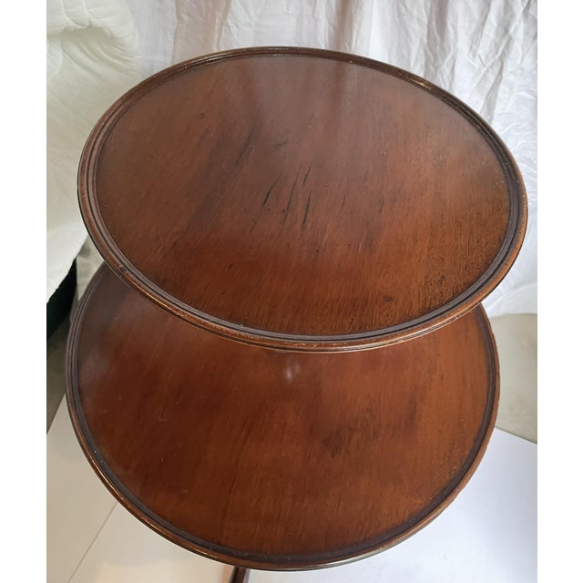 Antique Two‑Tier Mahogany Gueridon Table, Late 19th Century For Sale - Image 4 of 11