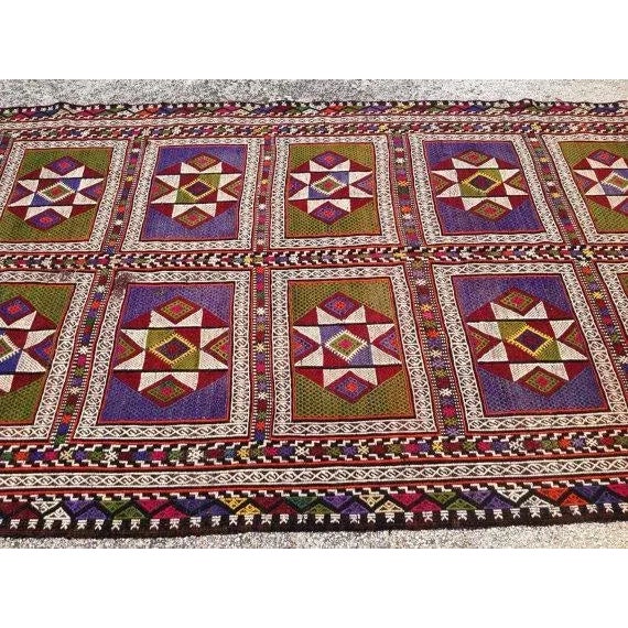 Vintage Turkish Kilim Rug - 5'10" x 10'5" For Sale - Image 4 of 6
