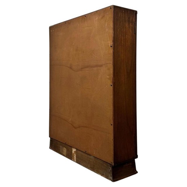 Wood Early 20th Century Antique English Edwardian Oak Display Cabinet For Sale - Image 7 of 11