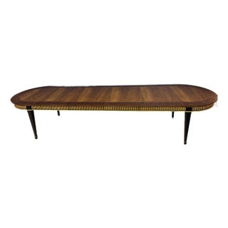 Century Traditional Regency Style Oval Dining Table For Sale